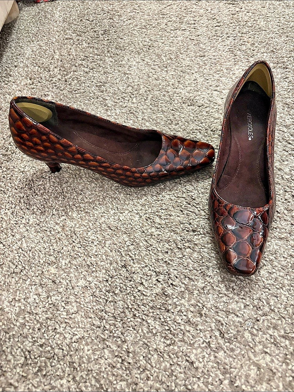 Aerosoles Animal Print Heels in Brown US 6 - Picture 2 of 6